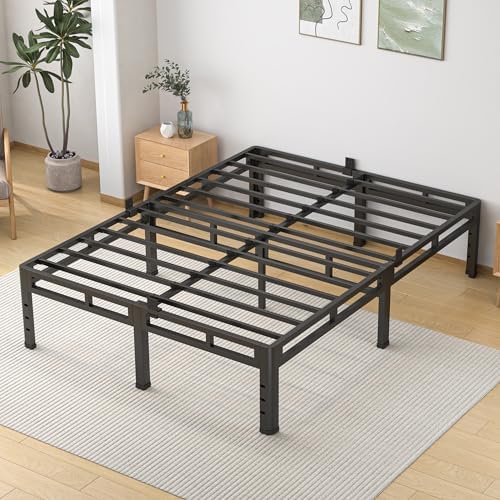 NKZ 2-in-1 Full Size Metal Platform Bed Frame, 16 Inch Heavy Duty Bed Base