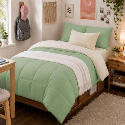 Anluoer Twin Comforter Set, 5 Piece Bed in a Bag Twin Bedding Sets