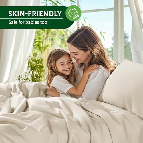 SONORO KATE 100% Viscose Derived from Bamboo_Sheets, Extra Deep Pocket,4PC