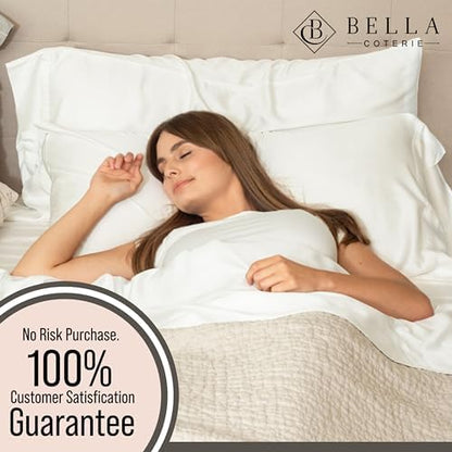 Bella Coterie | Luxury Bamboo Viscose Split King Size Fitted Sheet Only