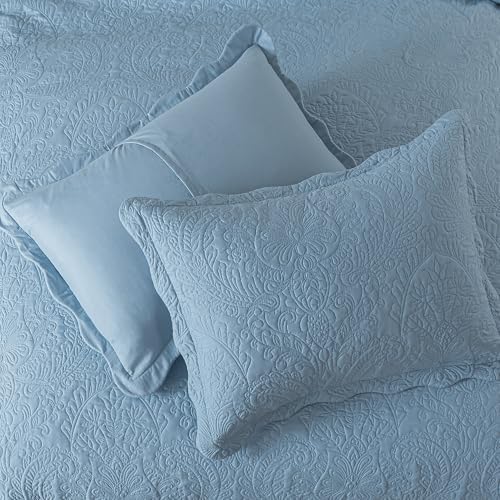 HoneiLife Quilt Set Queen Size - Microfiber Bedspread 3-Piece, Reversible Coverlets Lightweight Bedcover Queen Quilt Bedding Sets for Spring/Summer Use