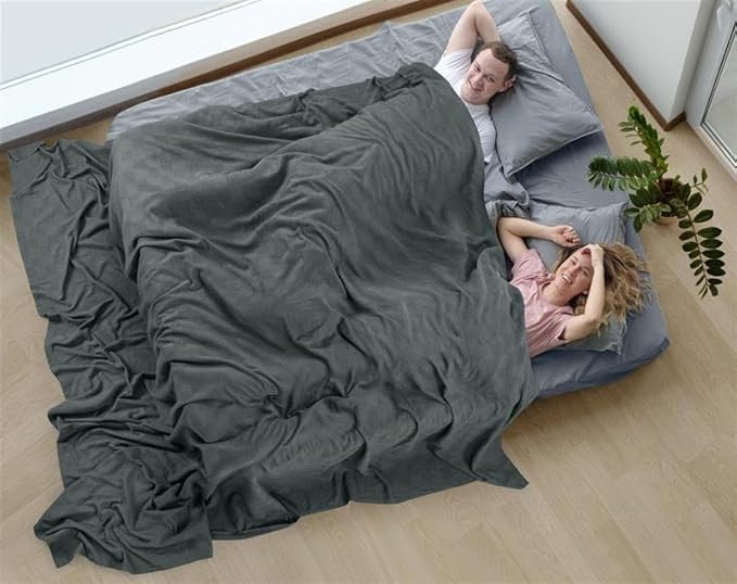 Utopia Bedding Smoke Gray 100% Cotton Blanket [Big Size - 120x120 Inch] Lightweight, Soft and Breathable Thermal Blanket for All Seasons