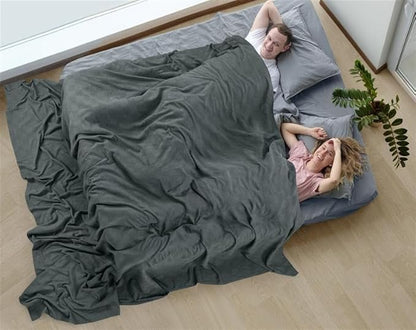 Utopia Bedding Smoke Gray 100% Cotton Blanket [Big Size - 120x120 Inch] Lightweight, Soft and Breathable Thermal Blanket for All Seasons