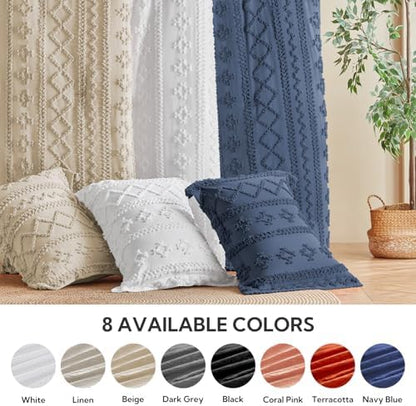 MR&HM Twin XL Comforter Set 5 Pieces Beige, Boho Tufted Bed Set for Dorm