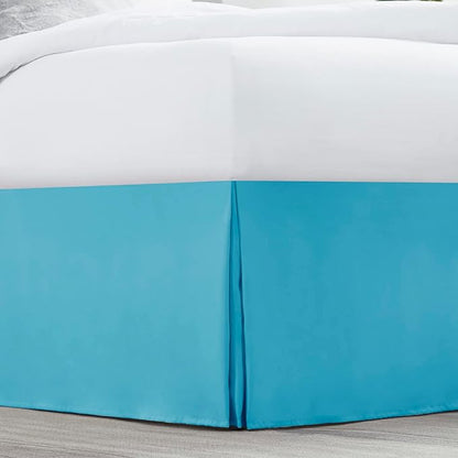 Nestl Beach Blue Twin XL Bed Skirt - Twin XL Size Bed Skirt 14 Inch Drop - Brushed Microfiber Bed Skirts - Hotel Quality Pleated Bed Skirt - Shrinkage & Fade Resistant