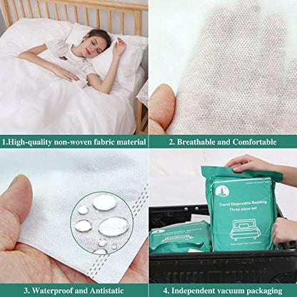 4 Pack Disposable Bed Sheet King Size Disposable Fitted Sheet