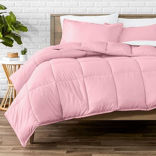Bare Home Full Comforter Set - 1800 Ultra Soft (Full, Light Pink)