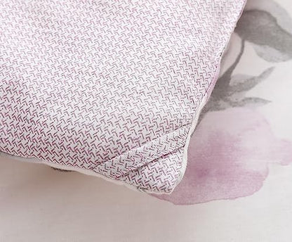 SLEEPBELLA Comforter Twin Size, 600 Thread Count Cotton White Print with Purple Flowers Reversible Comforter Sets, Down Alternative Bedding Set 2Pcs(Twin, Purple Floral)