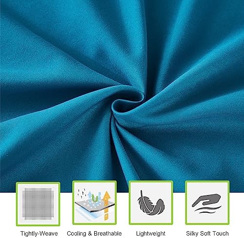 ILAVANDE Teal King Size Sheets Set 6 Piece,Hotel Luxury Super Soft 1800 Series Microfiber Bed Sheets King Set-Wrinkle & Fade Resistant-14 Deep Pockets Sheets for King Size Bed(King,Teal)