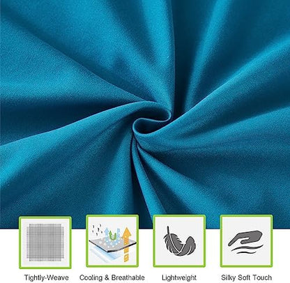 ILAVANDE Teal King Size Sheets Set 6 Piece,Hotel Luxury Super Soft 1800 Series Microfiber Bed Sheets King Set-Wrinkle & Fade Resistant-14 Deep Pockets Sheets for King Size Bed(King,Teal)