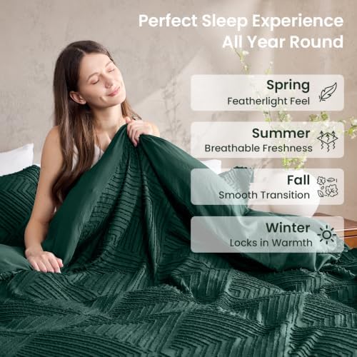 JOLLYVOGUE Duvet Cover Queen, 3-Piece, Ultra Soft Pre-Washed Microfiber