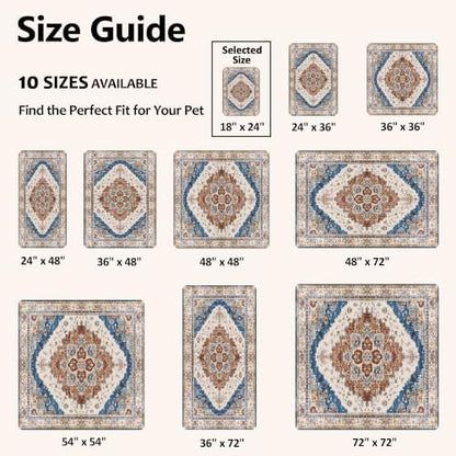 Washable Pee Pads for Dogs, Reusable Puppy Potty Training Pads, Ultra-Absorbent Thick Waterproof Leak-Proof Non-Slip Pads & Mat for Crate, Playpen, Floor, Whelping & Housebreaking , 2 Pack 18"x24"