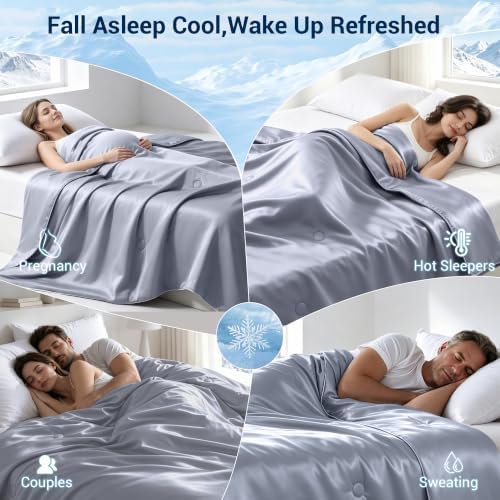 SheRest Cooling Blanket Full/Queen,Ice Silk Comforter for Hot Sleepers