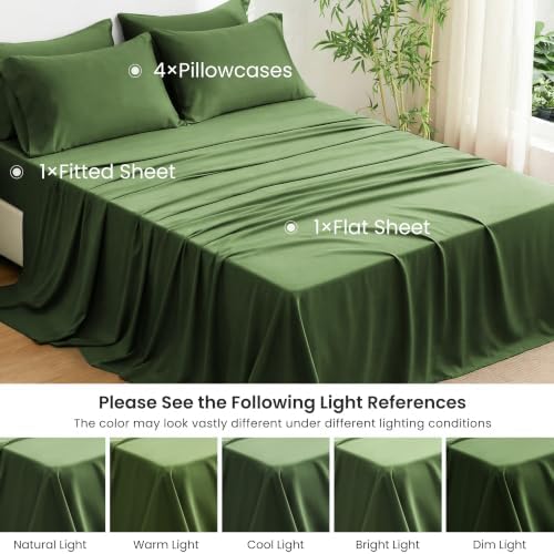 Love's cabin 100% Rayon Derived from Bamboo, King Size Sheet Set, 6 Pieces