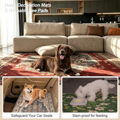 Washable Pee Pads for Dogs 72"x72" 2 Pack Reusable Puppy Potty Pad