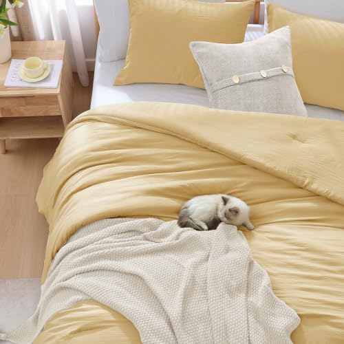 WRENSONGE Queen Comforter Set-3 Pieces Soft Comforters Queen Size Bedding
