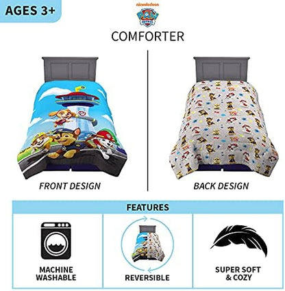 Franco Kids Bedding Super Soft Microfiber Reversible Comforter, Twin/Full, Paw Patrol
