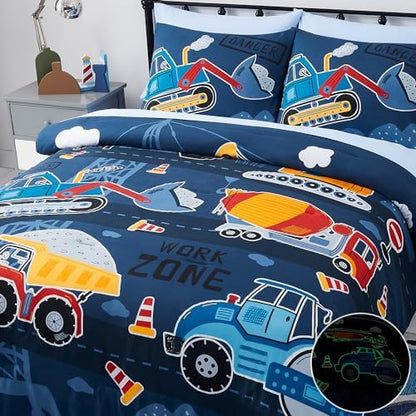 Full Size Comforter Sets for Boys - 7 Pieces Truck Full Size Bedding Set