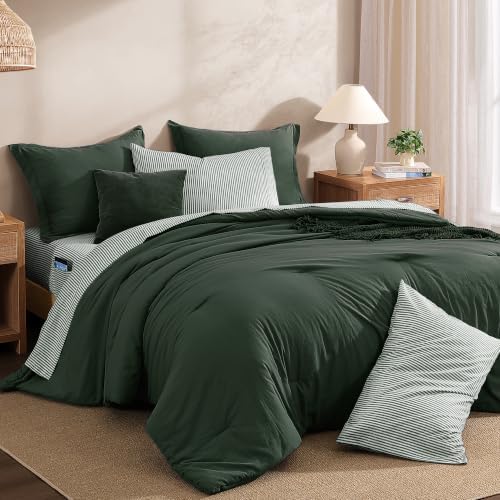 Super King Plus Comforter Set-7 Pieces Soft Bed in a Bag King Bedding Set