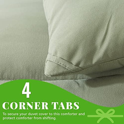 Down Alternative Comforter Sage Green King Size - All Season Duvet Insert