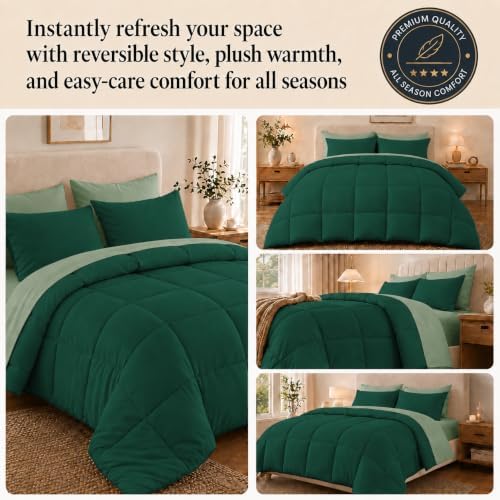 Anluoer Full Size Comforter Sets, 7 Piece Bed in a Bag Full Bedding Sets