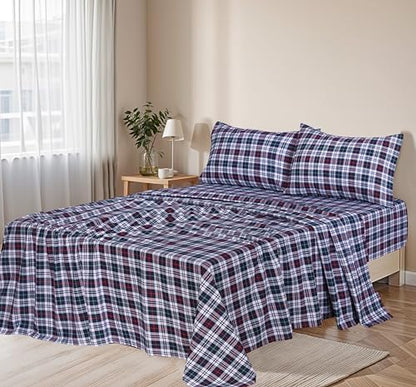 RUVANTI Flannel Sheets King Size, Noel