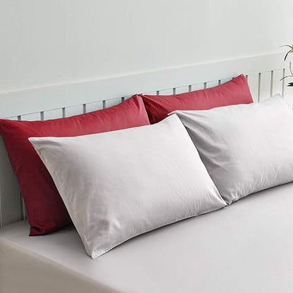 NTBAY King Pillowcase Set - 2 Pack Brushed Microfiber 20x36 Pillowcases - Soft, Wrinkle-Free, Fade-Resistant, Stain-Resistant, Red Pillowcases with Envelope Closure - 20x36 Inches, Red