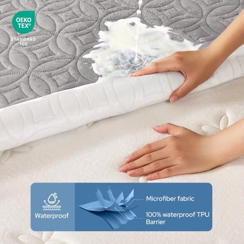 BEDLORE Waterproof Mattress Protector, California King Size Mattress Pad