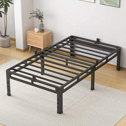 NKZ 2-in-1 Twin XL Metal Platform Bed Frame, 14 Inch Heavy Duty Bed Base