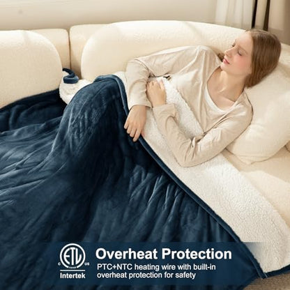 Heating Blanket Full Size, Fast Heating Full Electric Blanket