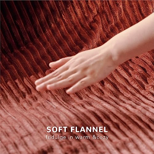 Heated Blanket Twin Size, 6 Heat Levels Electric Blanket, Red