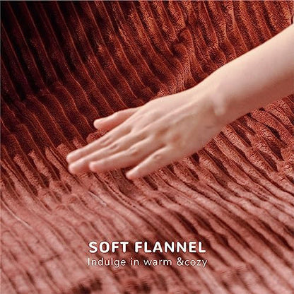 Heated Blanket Twin Size, 6 Heat Levels Electric Blanket, Red