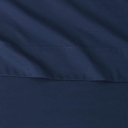 Amazon Basics Lightweight Super Soft Wrinkle-Free Breathable Brushed Microfiber 3-Piece Fitted Sheet Set with 14-Inch Deep Pockets, Twin XL, Navy Blue, Solid
