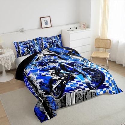 Feelyou Dirt Bike Kids Bedding Set Boys Girls Full Size