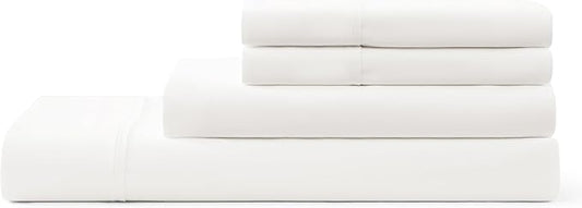 UGG Hedi Full Sheet Set 4-Piece Luxury Cooling Sheets Deep Pockets Premium Bedding with 2 Pillow Shams Hypoallergenic Machine Washable Soft Lightweight Bed Set for Bedroom, Full, White