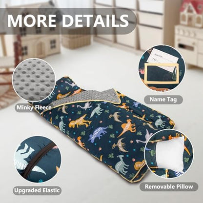 Primlect Toddler Nap Mat with Pillow, Thickened Extra Large Sleeping Bag