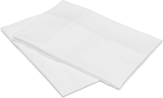 Amazon Basics King Pillowcases Set of 2 - Lightweight, Super Soft Easy Care Microfiber, Bright White, 40" L x 20" W, Pillows Not Included