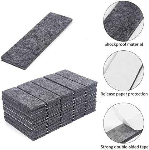 Wall Protector from Furniture, 70 Pcs Headboard Stoppers, Self Adhesive Headboard Wall Protector Protects Walls from Knocks, Suitable for Bedside, Cabinet, Chair, Sofa (3.5" x 1.1" x0.2") Grey