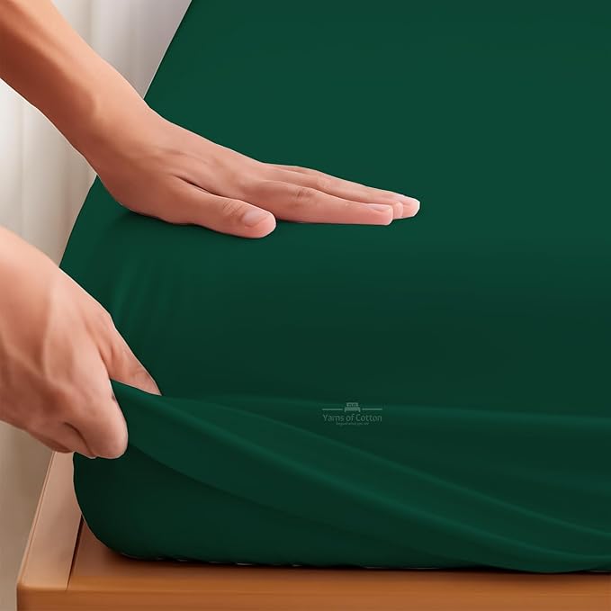 Split Head Flex 2 Qty Fitted Sheet for Adjustable Bed, Queen 36" Split Down from The Top, 100% Egyptian Cotton 600 Thread Count, 18" Deep Pocket, Super Soft Wrinkle Free, Olive