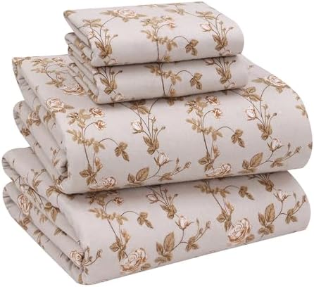 RUVANTI Flannel Sheets Set Queen Size, Dazzale