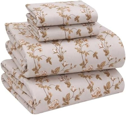 RUVANTI Flannel Sheets Set Queen Size, Dazzale