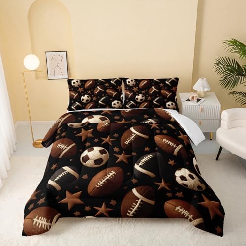 QOOMO Sports Kids Comforter Set Queen Size