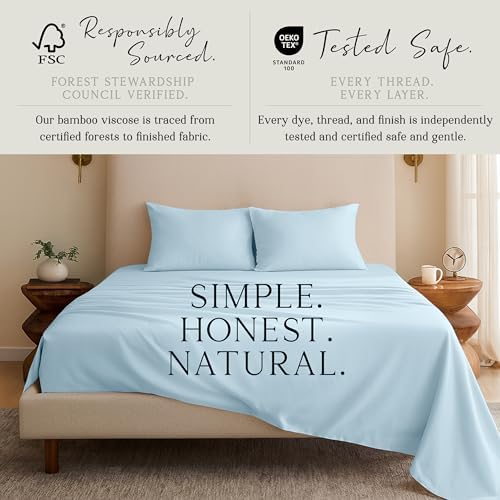 KARISSA MAE Luxury Bamboo Viscose Twin Size Sheet Set