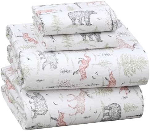 RUVANTI Flannel Sheets Full Size, Wildwood Tapestry