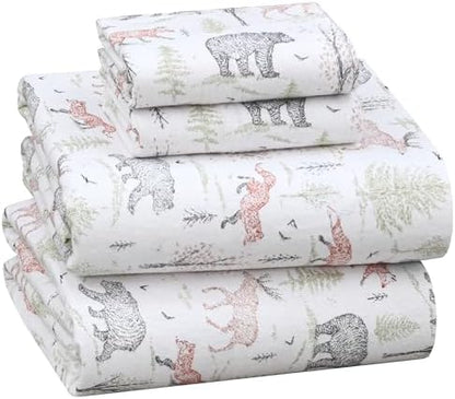 RUVANTI Flannel Sheets Full Size, Wildwood Tapestry