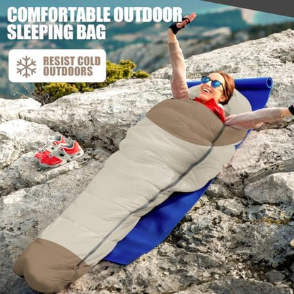 OBTANIM Sleeping Bags Portable Waterproof Camping Sleeping Bag for Adults Kids 4 Seasons Cold Weather or Warm Backpacking Hiking Travel Indoor Outdoor Use