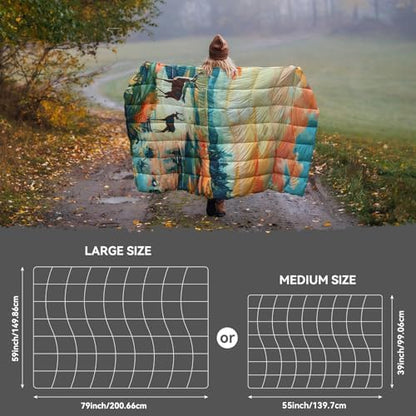 Camping Blanket Puffy Camp Blanket Large Outdoor Blanket