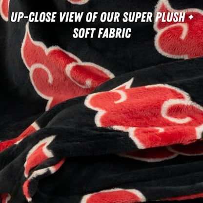Franco Naruto Anime Akatsuki Cloud Bedding Super Soft and Cozy Wearable Hooded Throw Blanket, 70 in x 50 in (Official Licensed Product) Collectibles (Pack of 6)