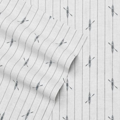 Eddie Bauer - Queen Sheets, Cotton Percale Bedding Set, Crisp & Cool Home Decor (Downstream, Queen)