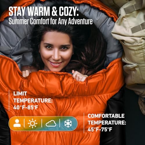 VENTURE 4TH Backpacking Sleeping Bag for Camping - Single, XXL & Double